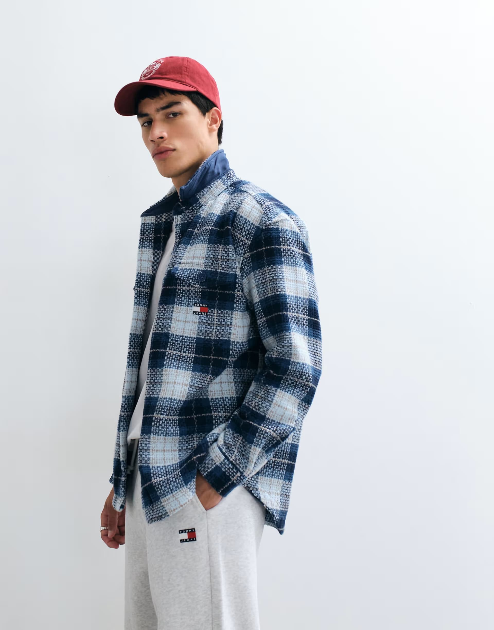 ASOS Tommy Jeans overshirt in blue check