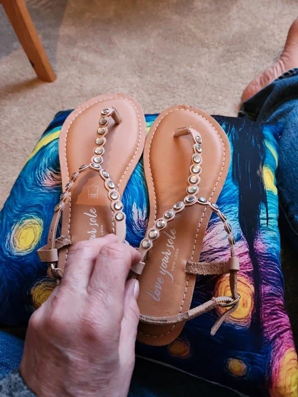 New Look Indian leather bejeweled sandals