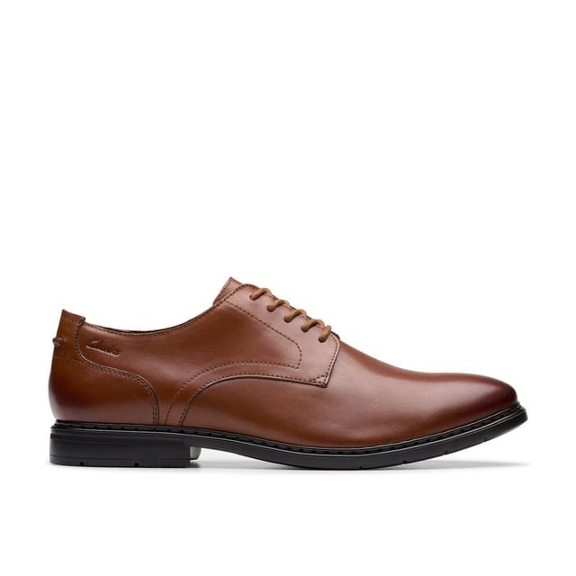 Clarks Clarks Men's Banbury Derby Tan Leather Derby Shoes, Lace Up in Brown - 3