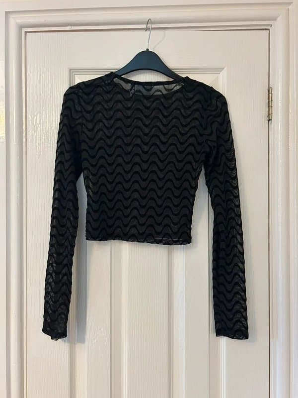 ASOS ASOS black mesh crop top