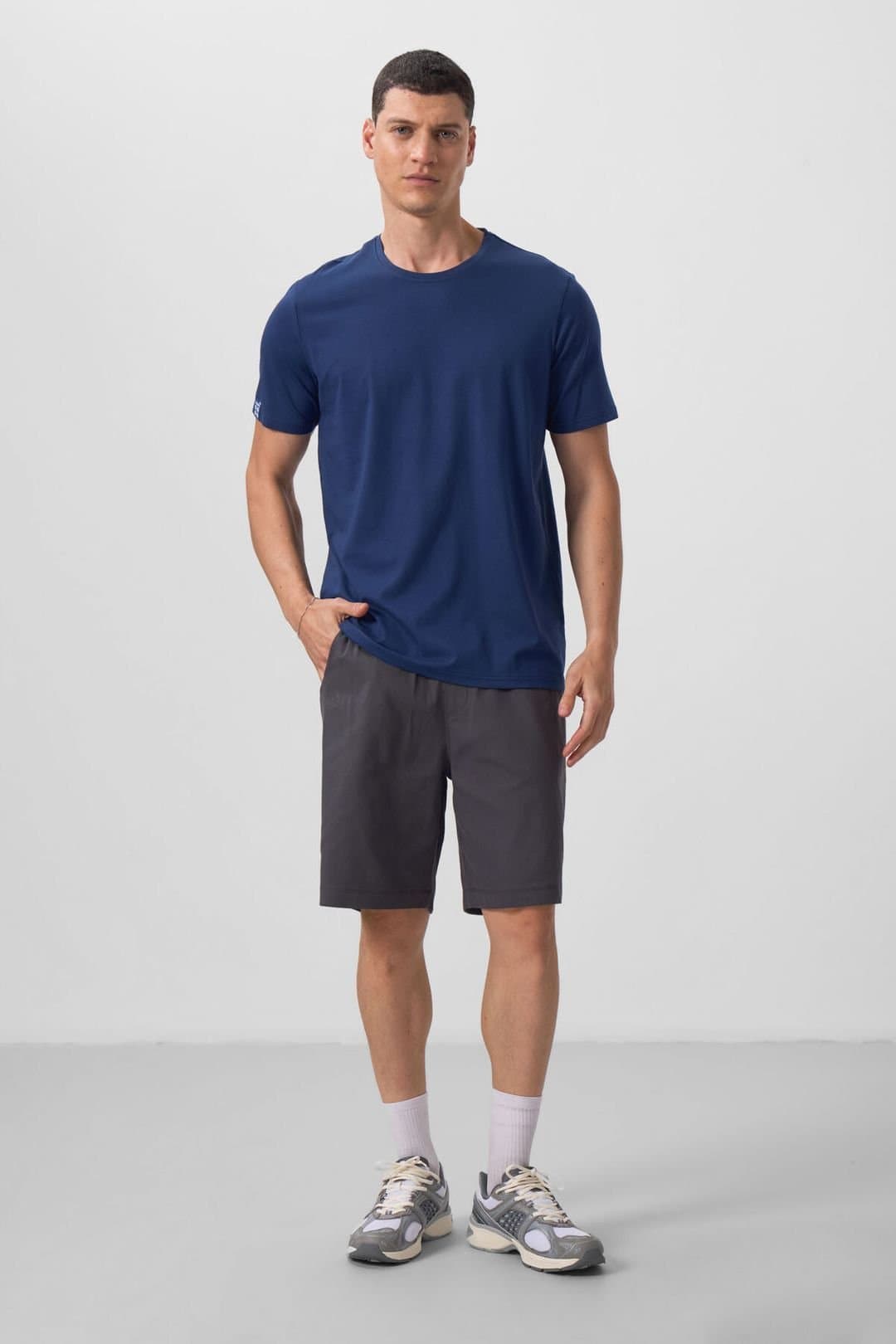 Tommy Life Tommy Life Men's Cotton Elastane Crew Neck T-Shirt in Dark Blue