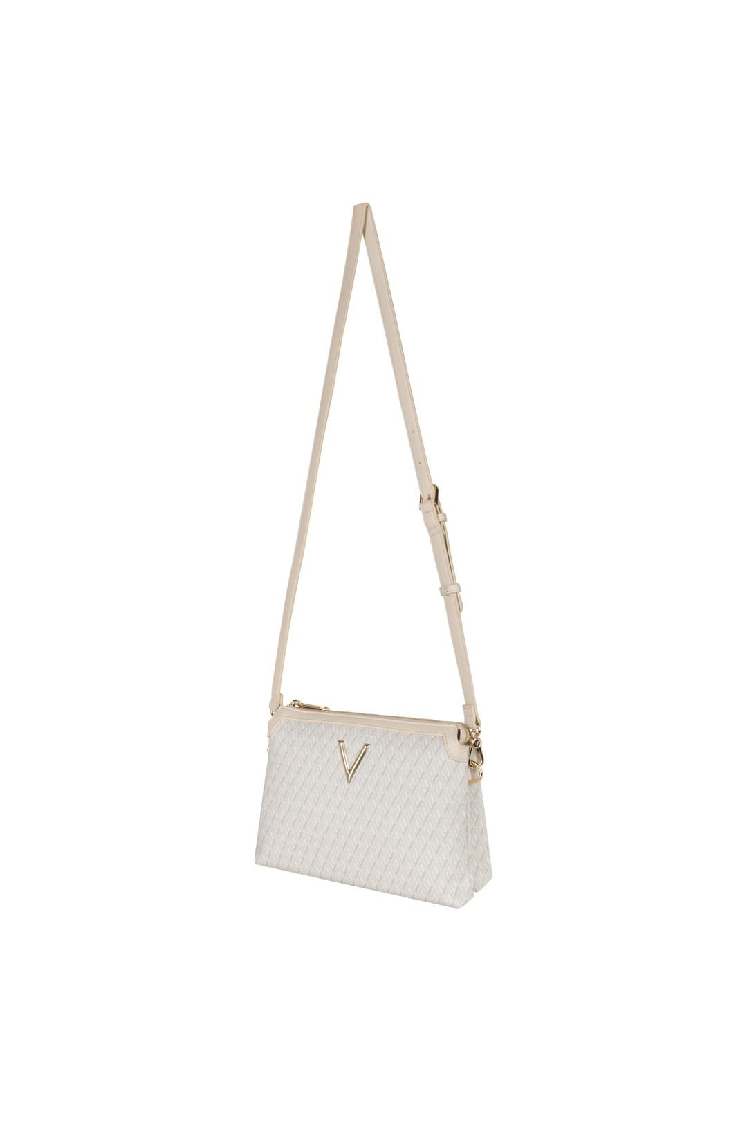 Valentino Bags Valentino Bags Women's Valentino Queen V Logo Crossbody Ecru - 3
