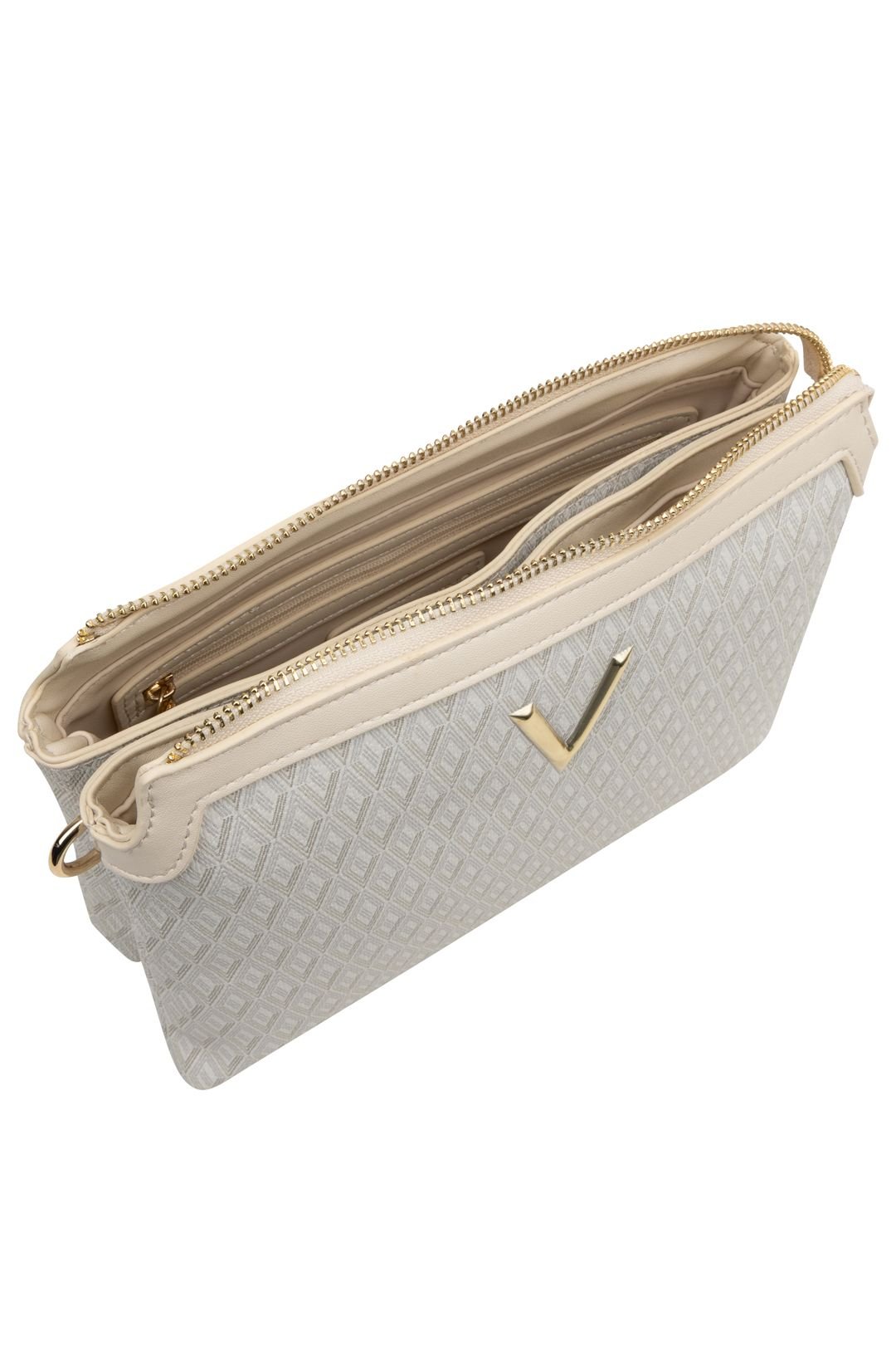 Valentino Bags Valentino Bags Women's Valentino Queen V Logo Crossbody Ecru - 4