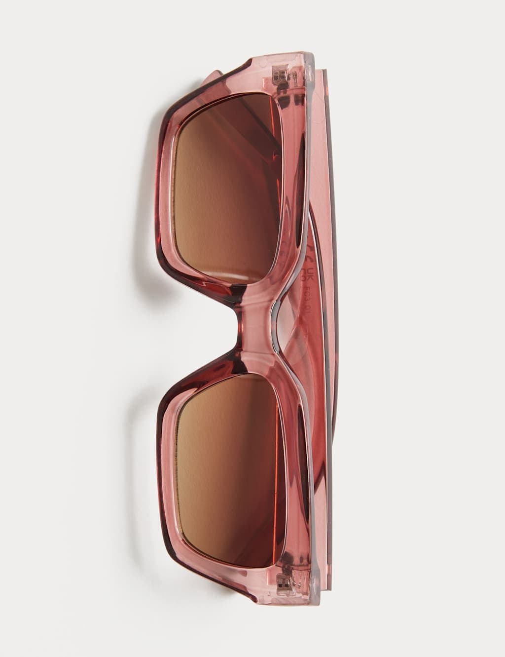 Marks & Spencer M&S Bevelled Oversized Square Sunglasses Pink