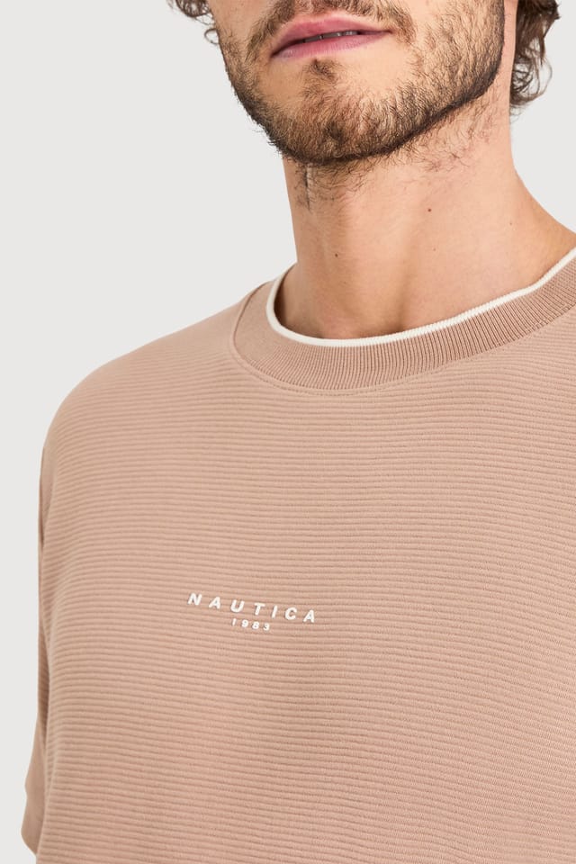 Nautica Nautica Men's Urma T-Shirt in Taupe - 3