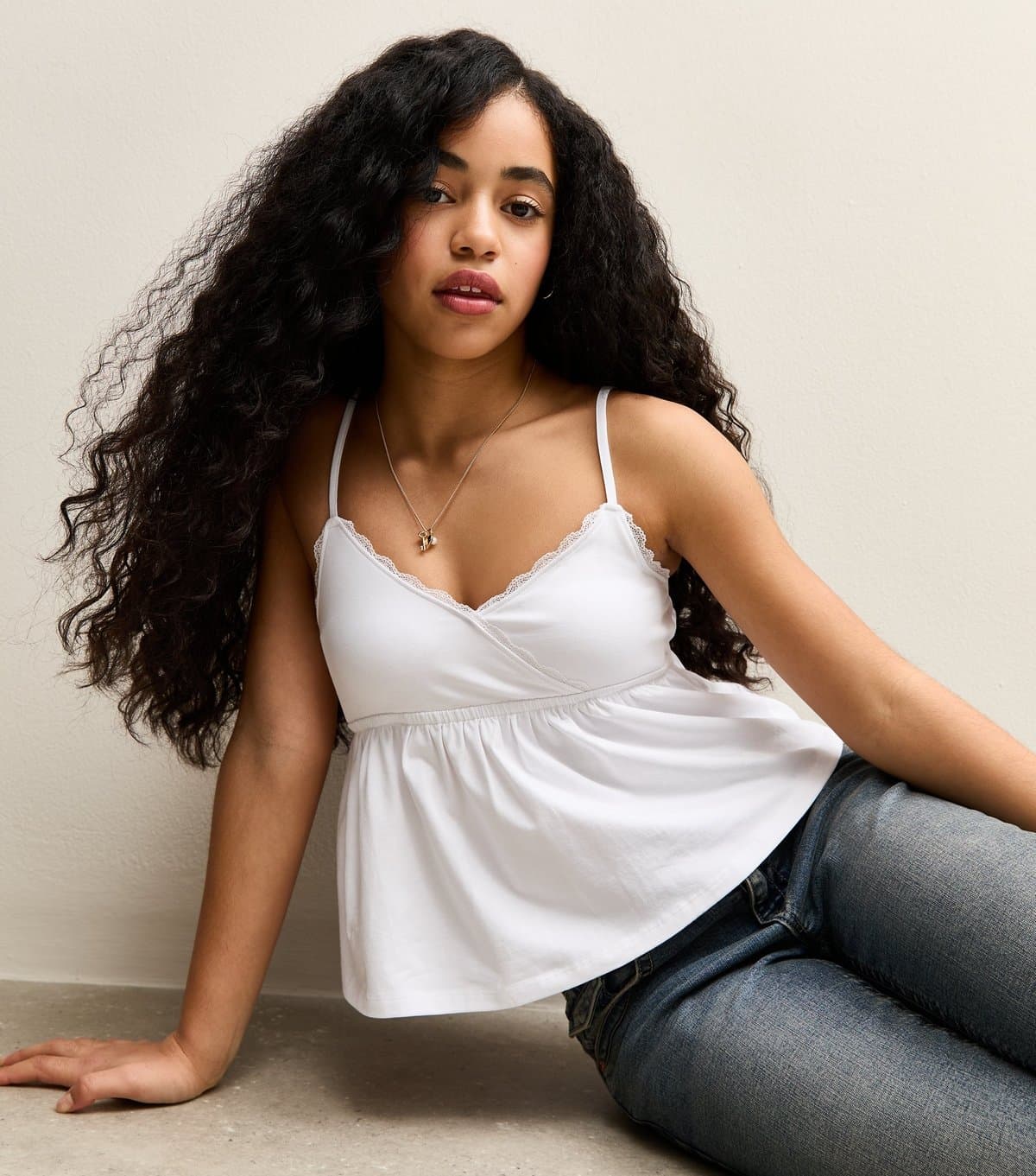 New Look New Look White Jersey V-Neck Cami Top