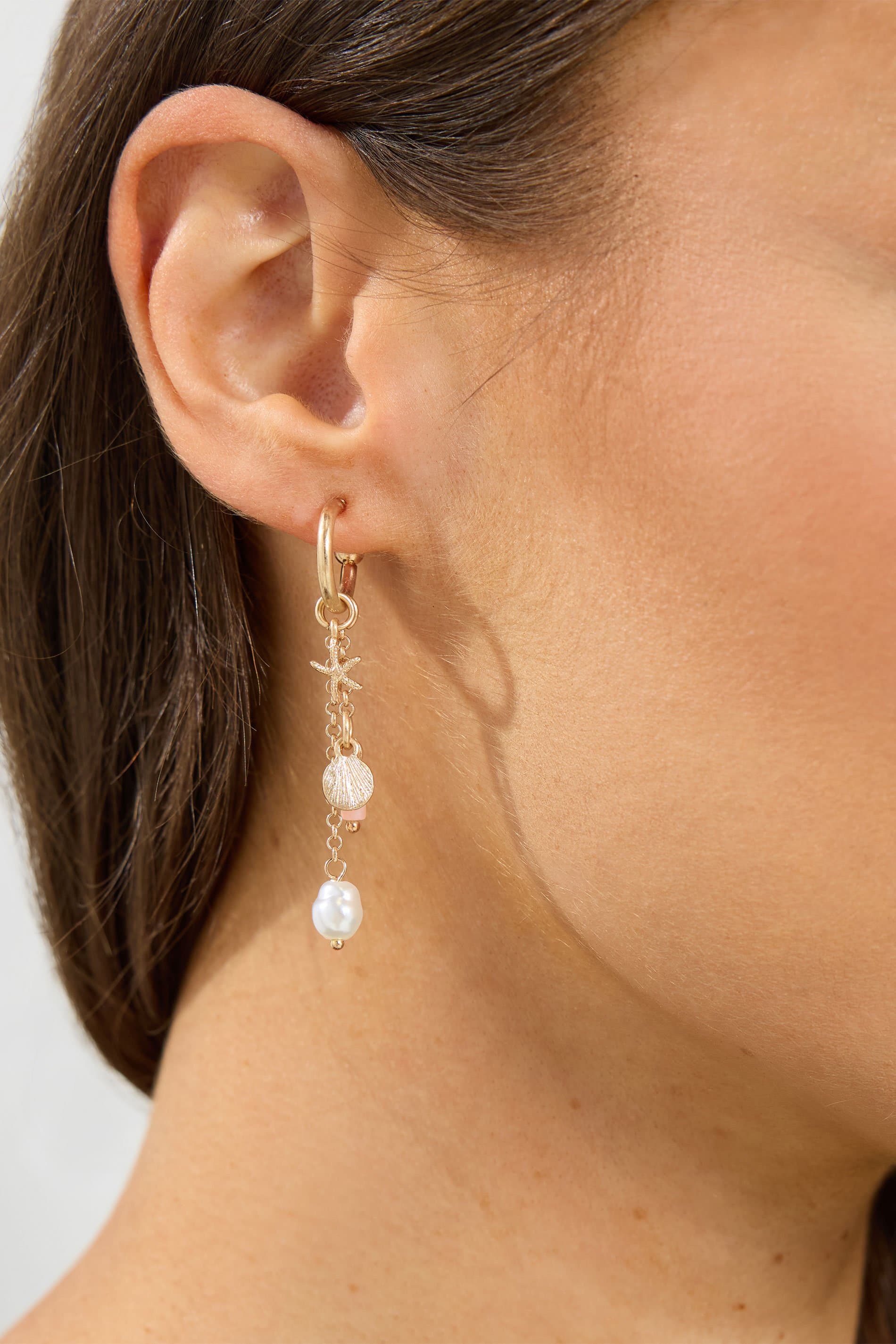 Yours 6 Pack Gold Tone Hoop & Stud Earrings Set