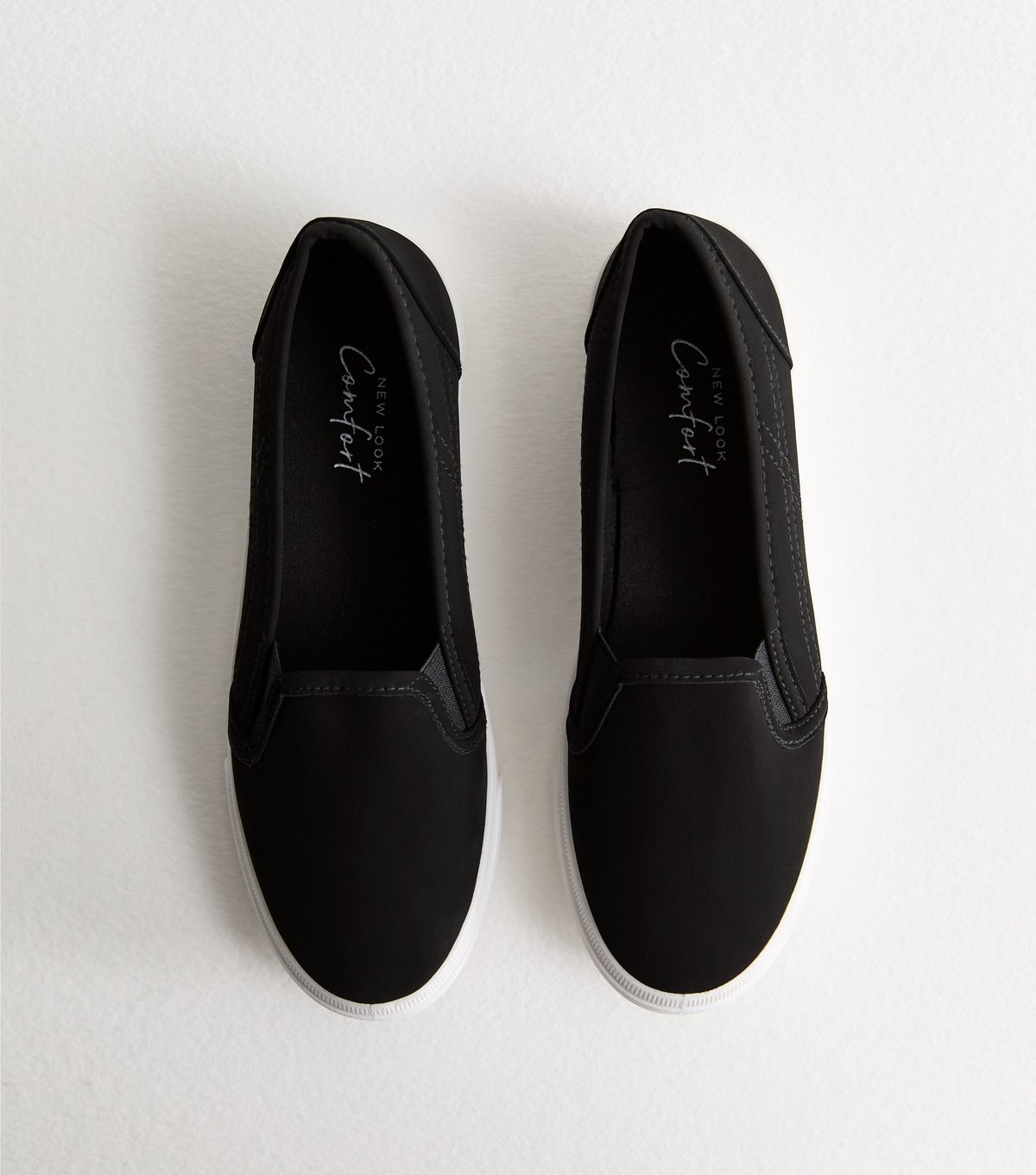 New Look Women's Black Slip On Trainers New Look - 3