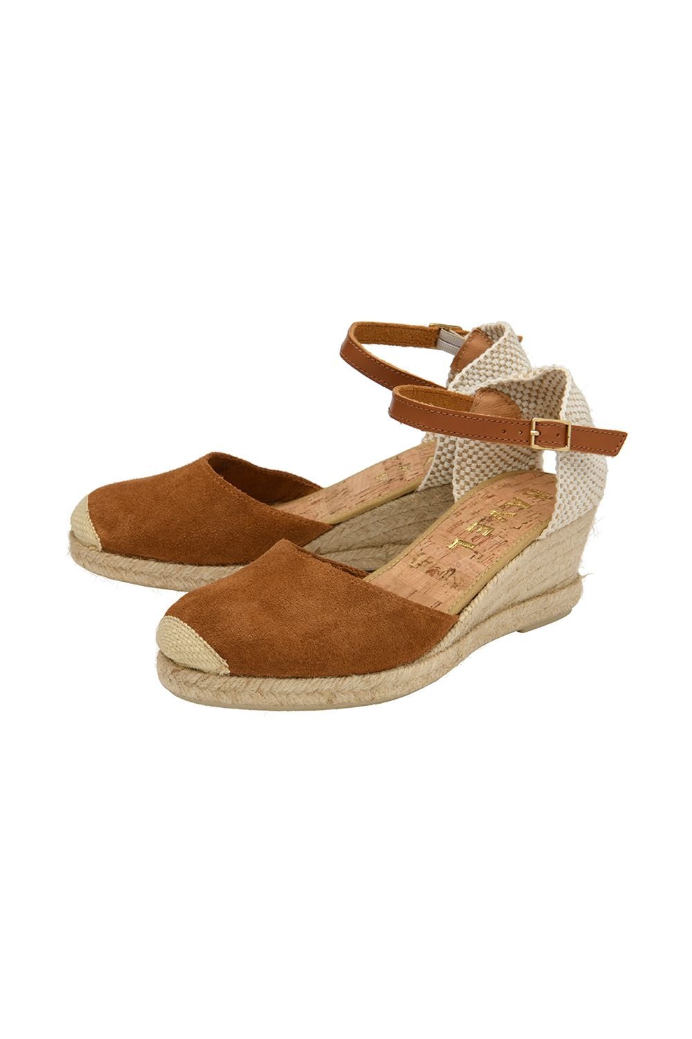 Ravel Ravel Women's 'Rhea' Suede Wedge Espadrille Sandals in Tan - 2