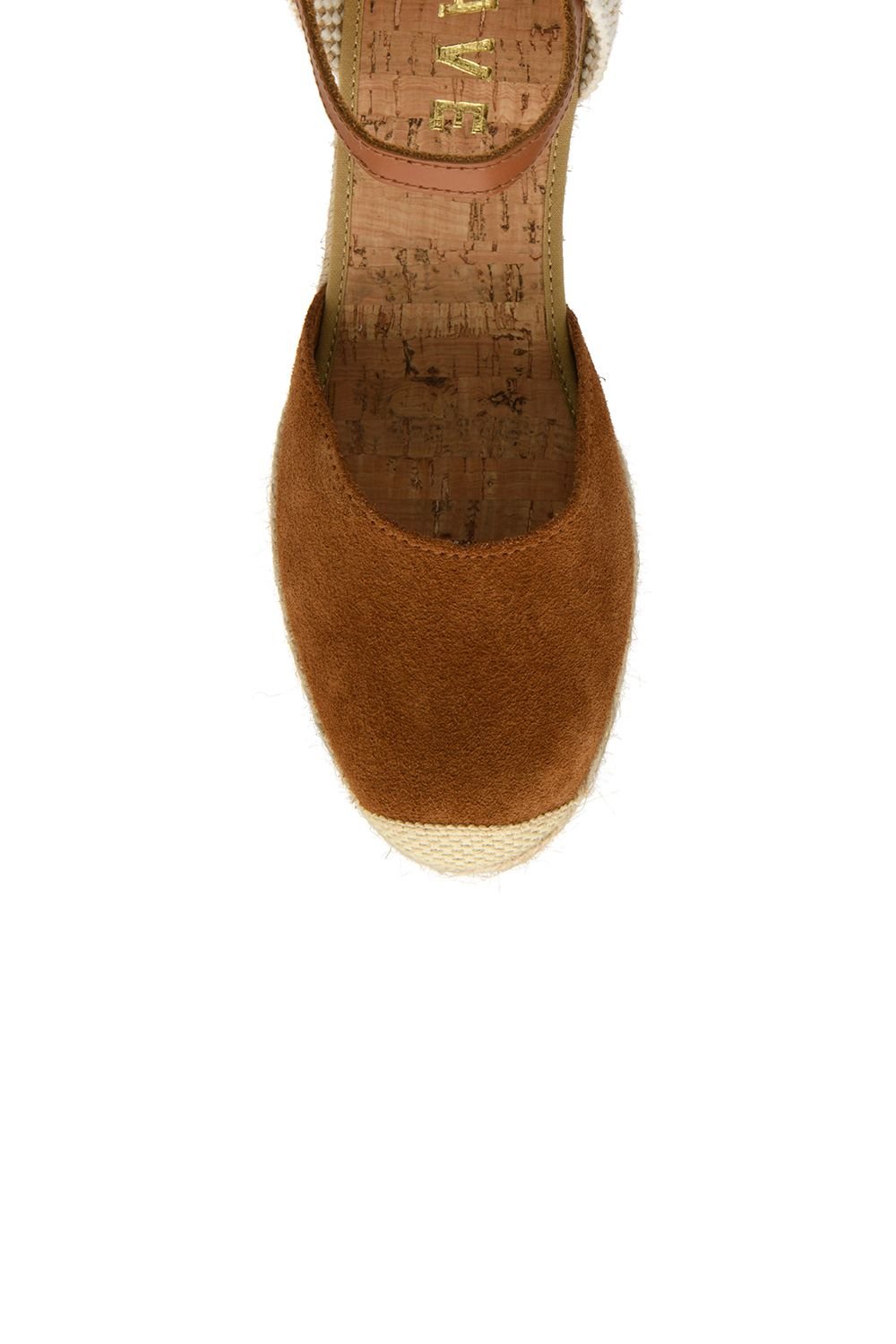 Ravel Ravel Women's 'Rhea' Suede Wedge Espadrille Sandals in Tan - 4