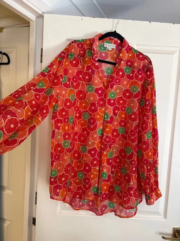 Never Fully Dressed Bright Oversized Fruit Print Shirt Never Fully Dressed