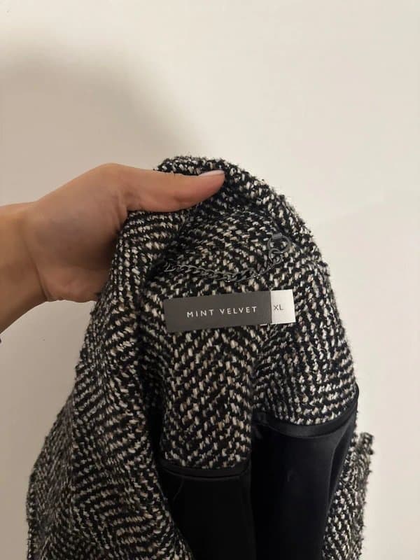 Mint Velvet New (shop floor) Mint velvet Textured Longline Blazer Jacket - Size XL: UK 16 - RRP£185