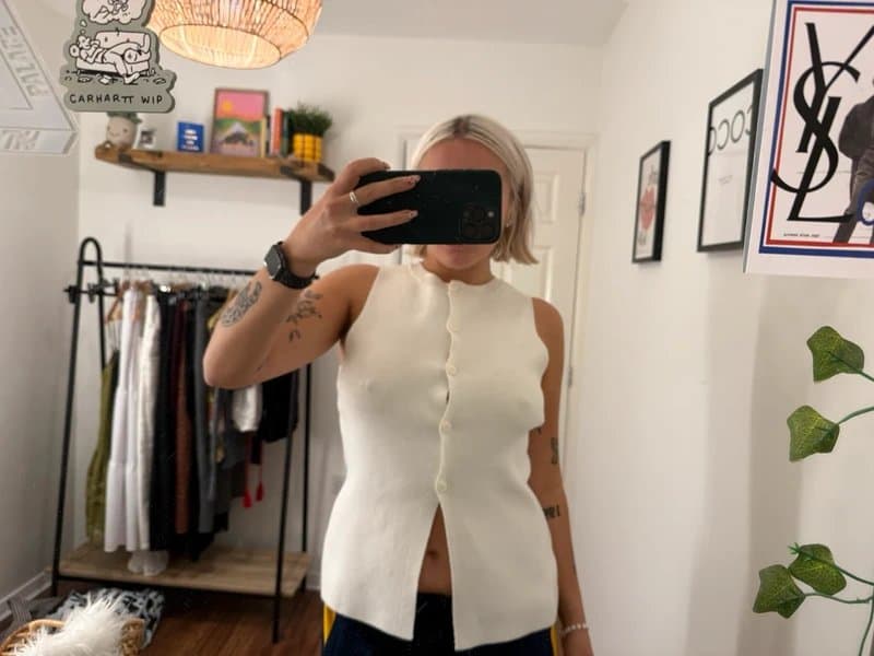 ASOS Design Asos design knitted crew neck waist coat