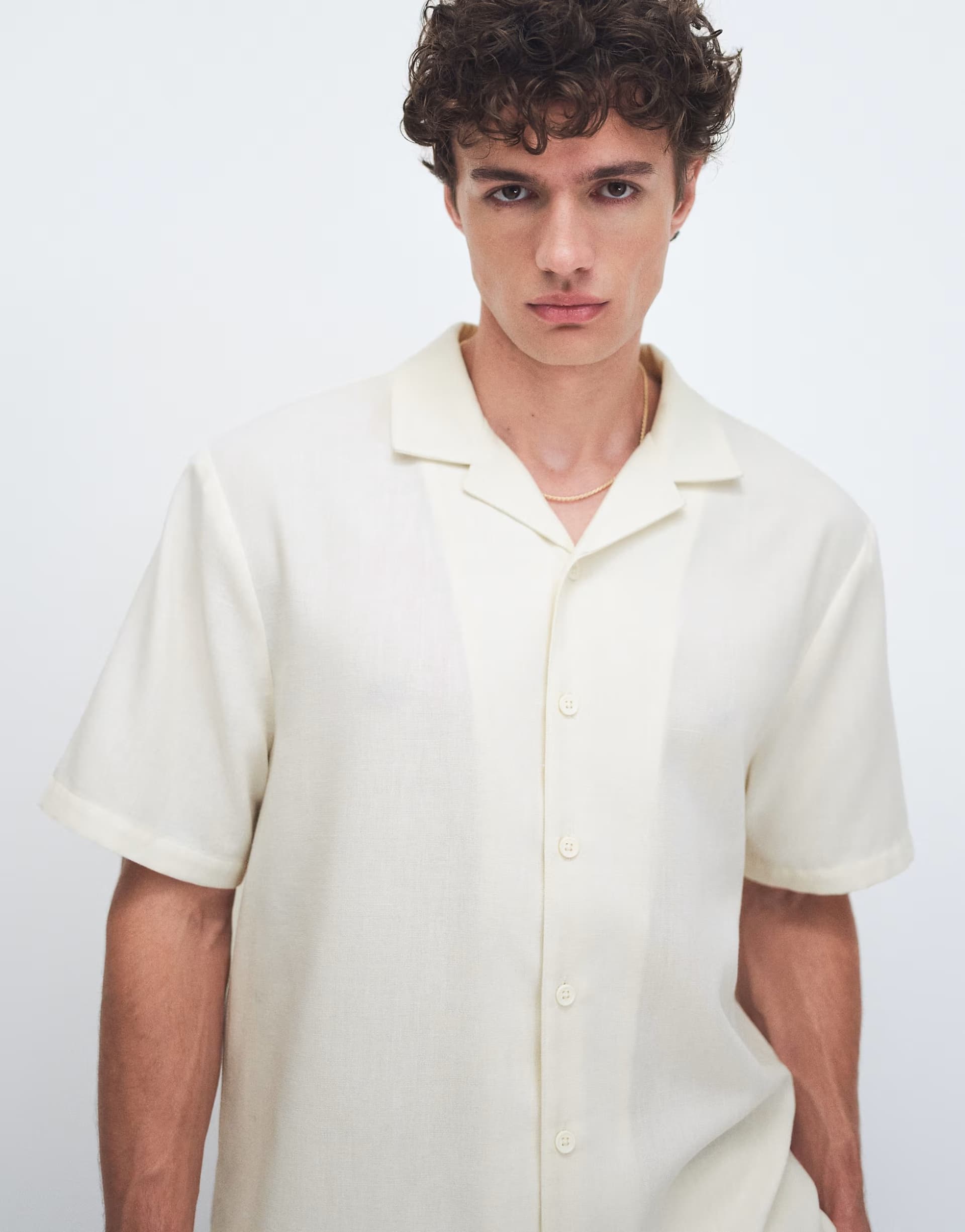 ASOS New Look co-ord linen look boxy shirt in off white
