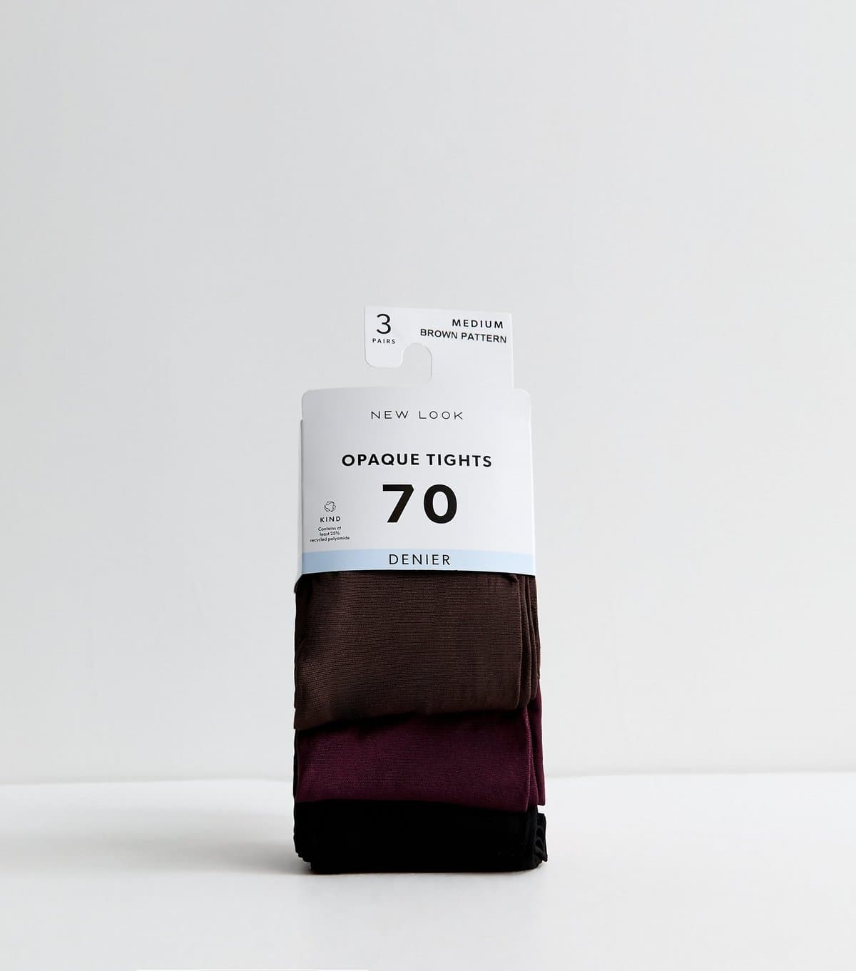 New Look Pack of 3 Black 70 Denier Opaque Tights New Look