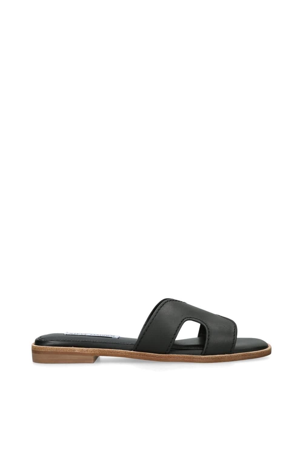 Steve Madden STEVE MADDEN Women's 'Bondst Black' Leather Sandals in Black