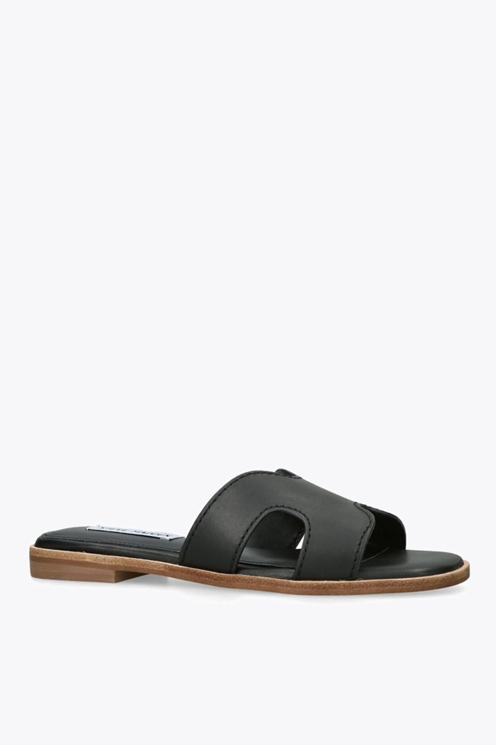 Steve Madden STEVE MADDEN Women's 'Bondst Black' Leather Sandals in Black - 4