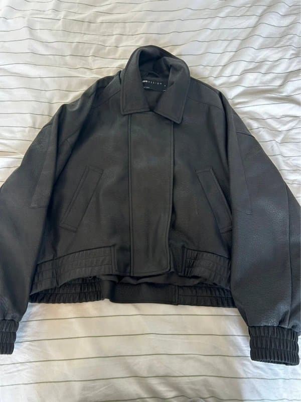 ASOS Design asos design leather biker bomber jacket