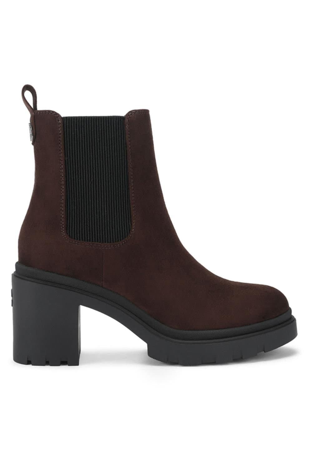 Carvela Carvela Women's 'Boulder Heeled Ankle' Suedette Boots in Brown