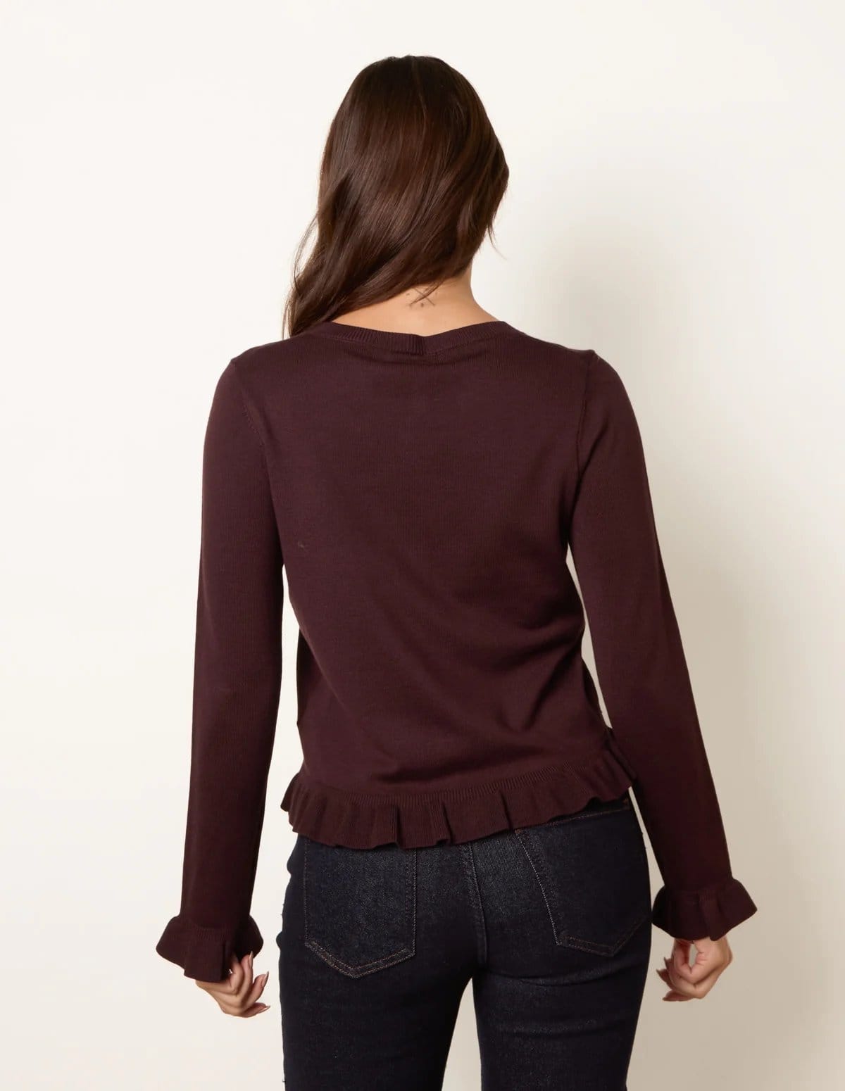 Blue Vanilla Ruffle Detail Cardigan - 4