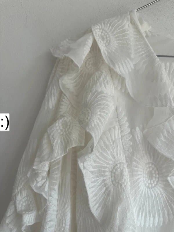 Ted Baker Ted baker £120 blouse shirt 12 lace long sleeve new size 3 UK 12 ivory cream