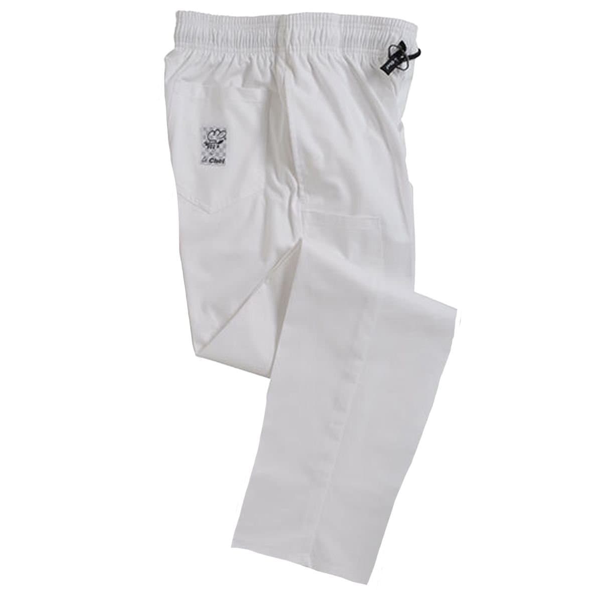 Le Chef Le Chef Men's Professional Chef Trousers in White