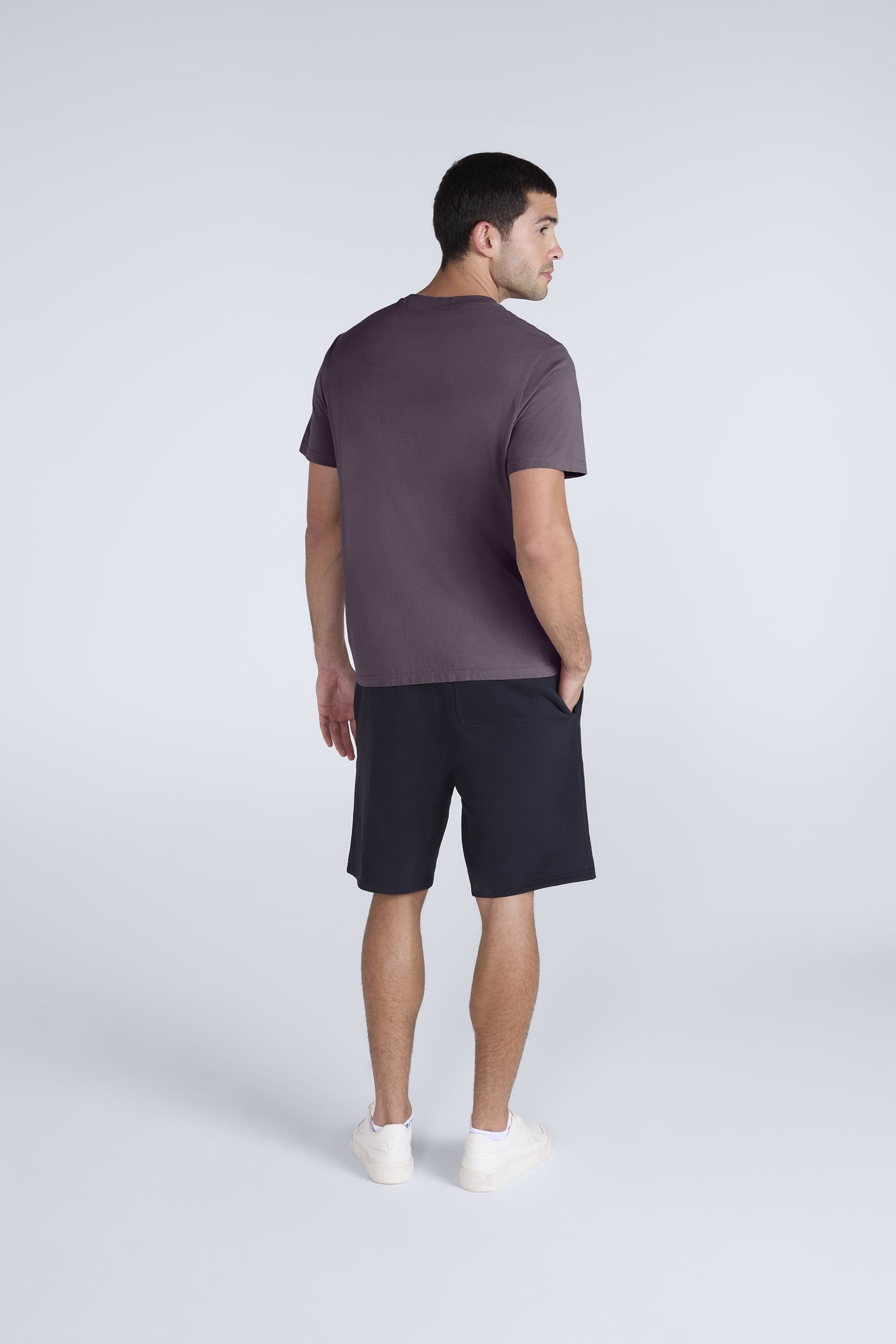 Animal Animal Men's 'Icon' Logo Print Lightweight Cotton Relaxed Fit Casual T-Shirt in Grape - 4