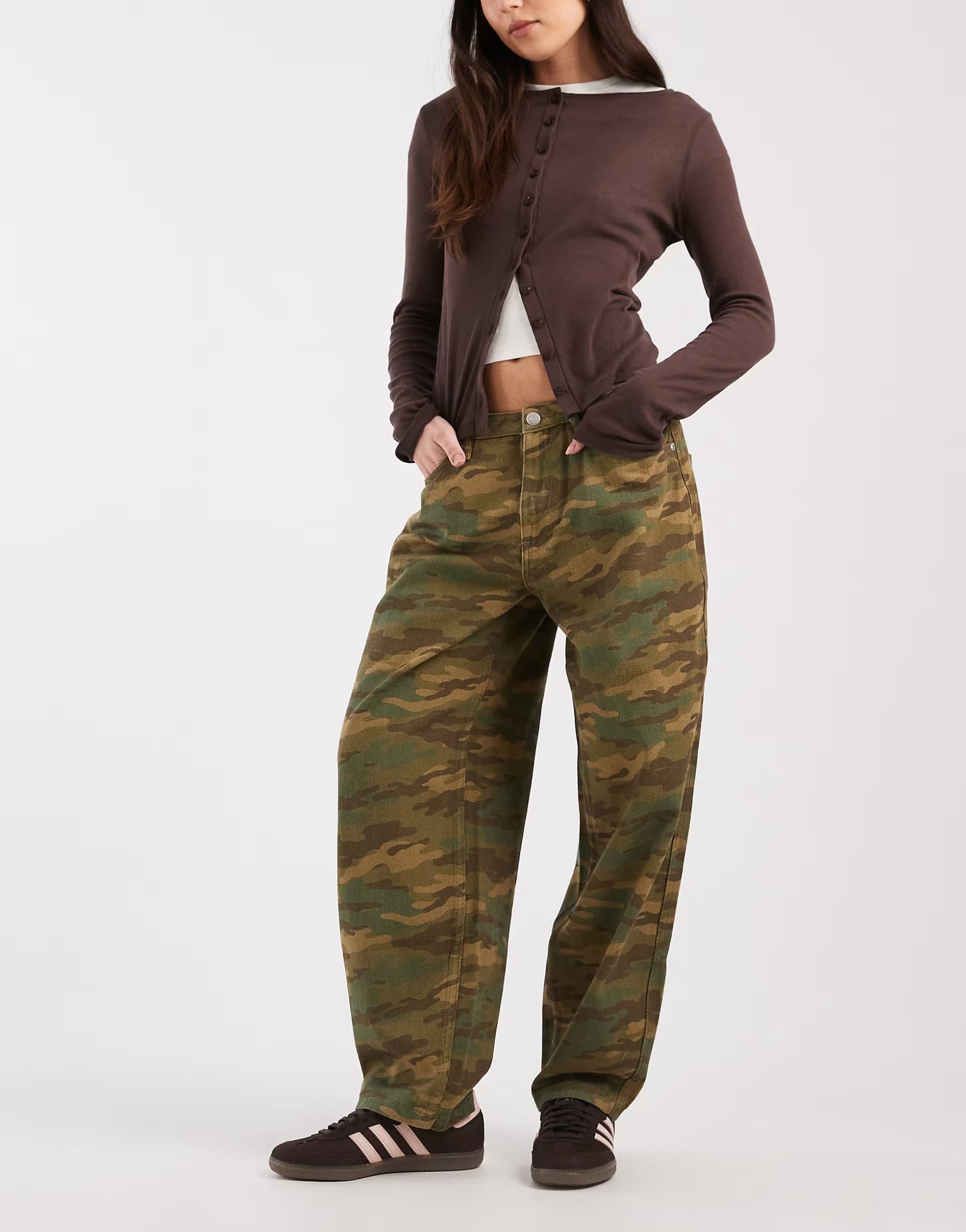 ASOS ASOS Santa Cruz Camo Barrel Leg Jeans
