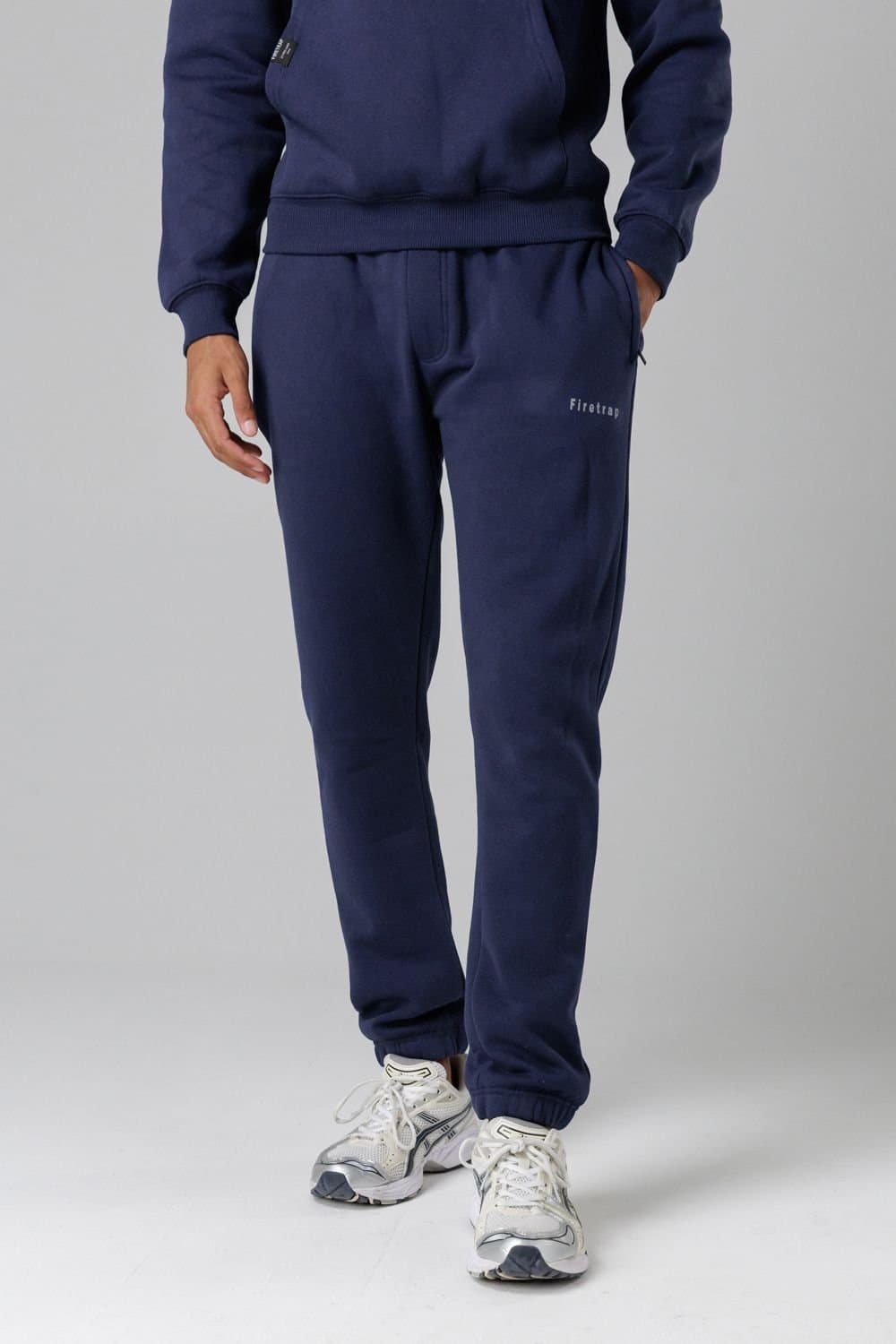 Firetrap Firetrap Navy Cotton Rich Brushed Fleece Joggers