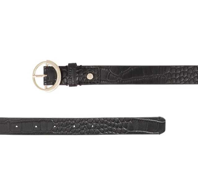 Paul Costelloe Paul Costelloe Women's Mathea Leather Belt in Black - 3