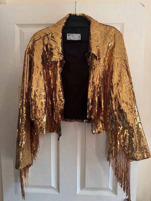 ASOS Design ASOS gold sequin jacket size 16