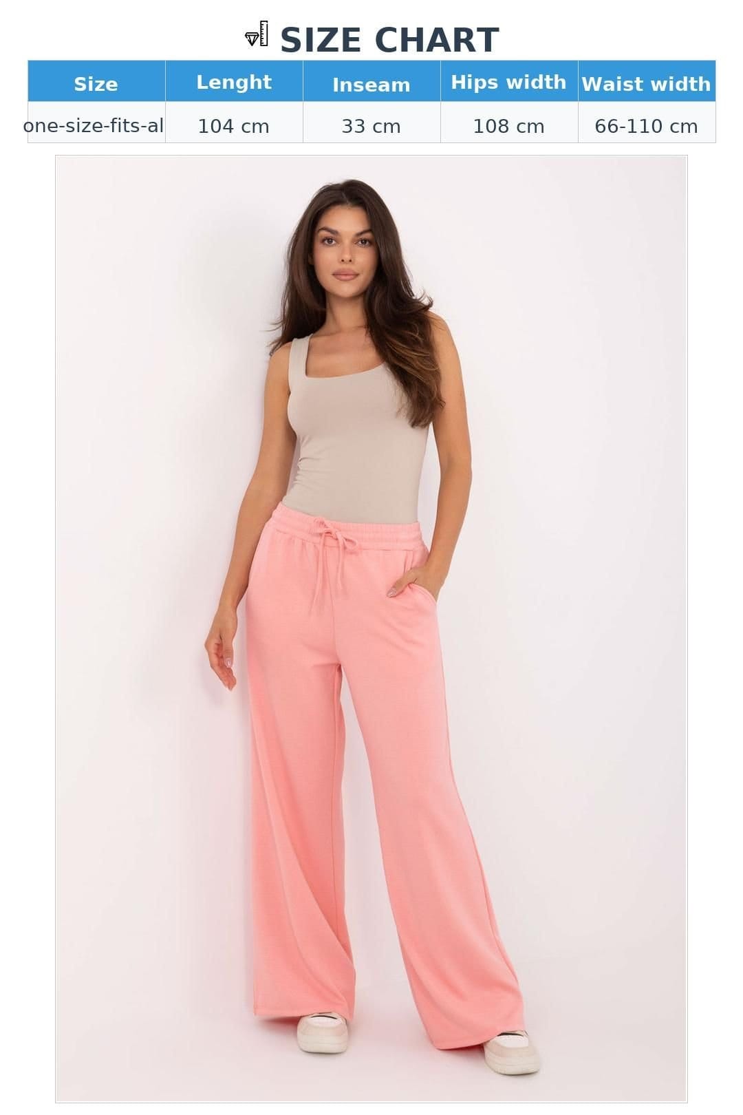 Love Lace Love Lace Women's Casual Wide Leg Sweatpants Tie Waist in Pink - 4