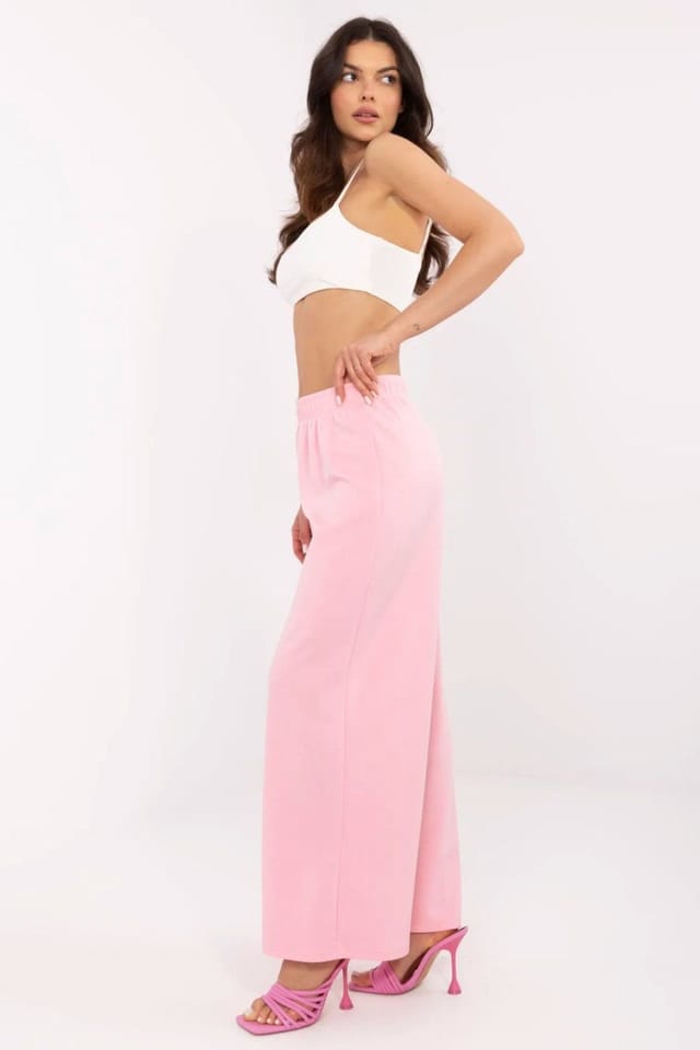 Love Lace Love Lace Women's High Waist Wide Leg Sweatpants Tracksuit Style 210946 in Pink - 2