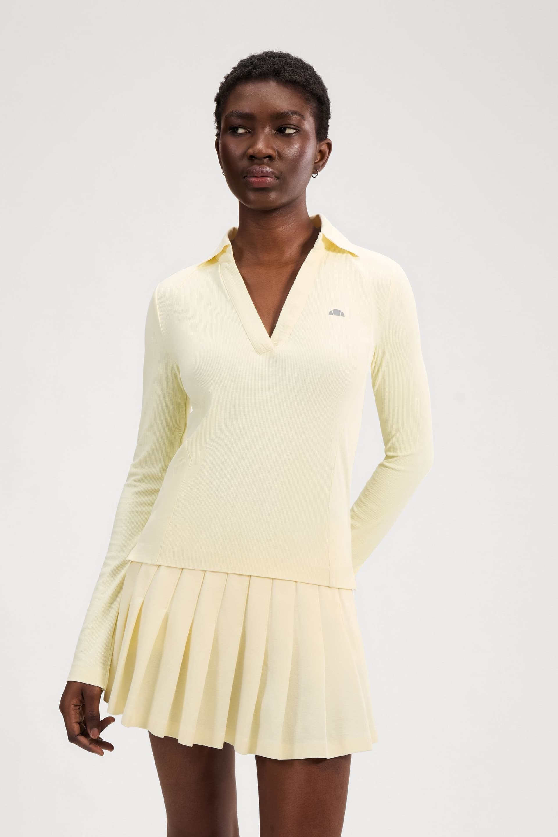Ellesse Ellesse Women's Jeorg LS Fitted Polo Shirt in Yellow