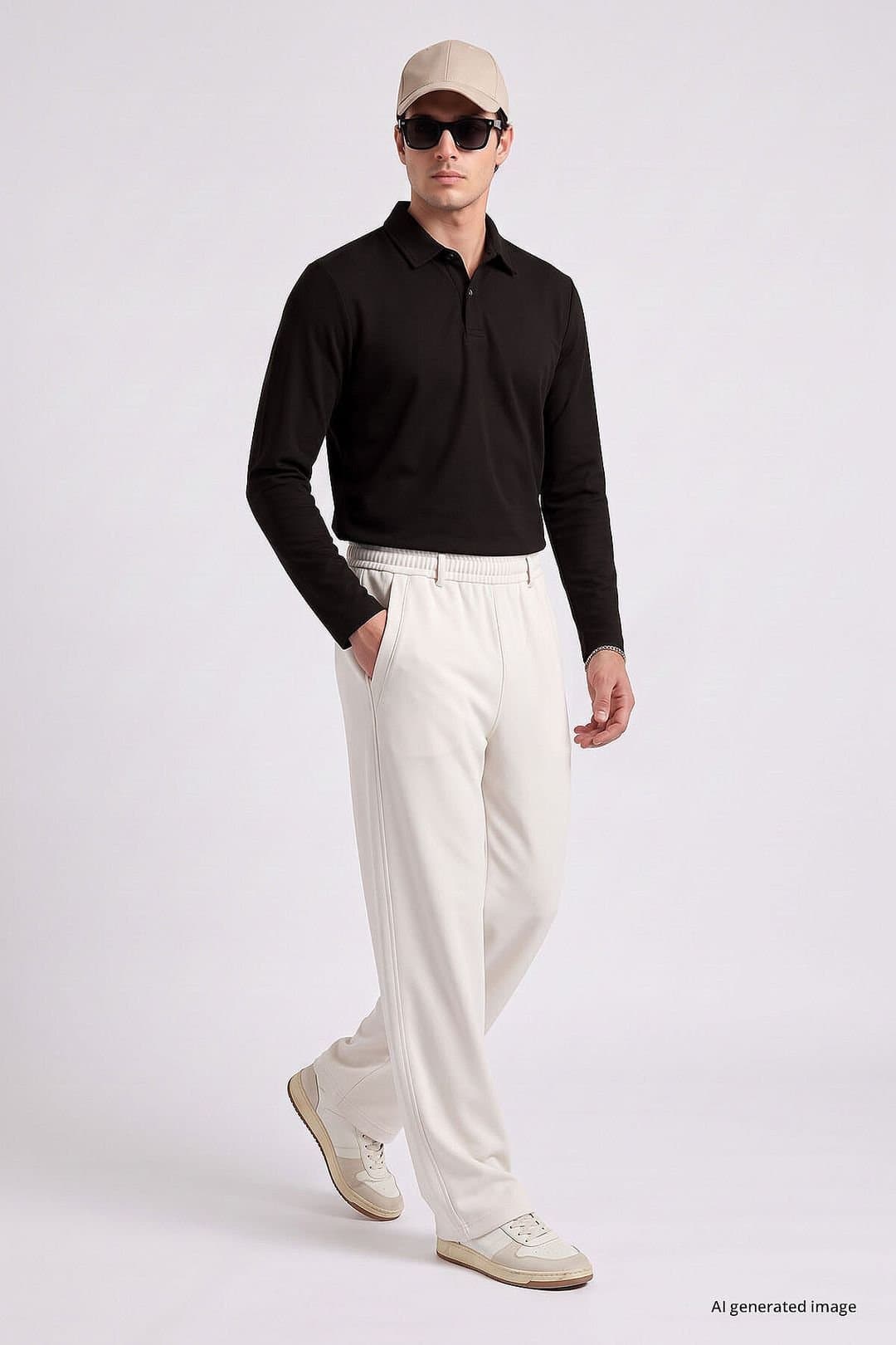 Tommy Life Tommy Life Men's Straight Leg Pants in Off-White