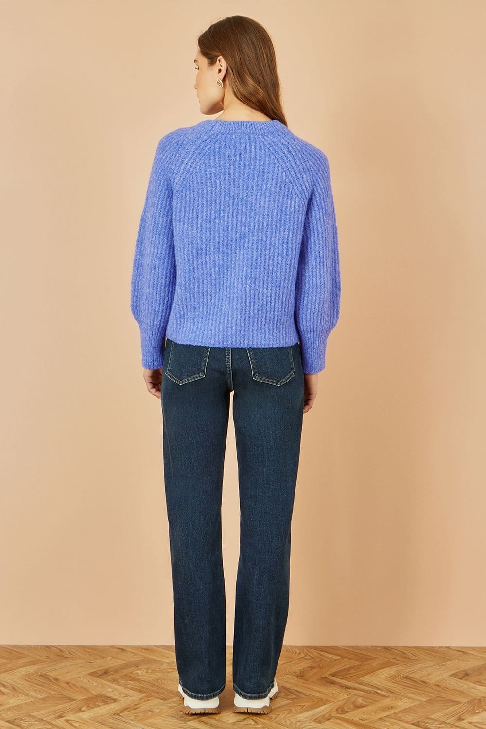Yumi Yumi Women's Blue Knitted Relax Fit Jumper - 4