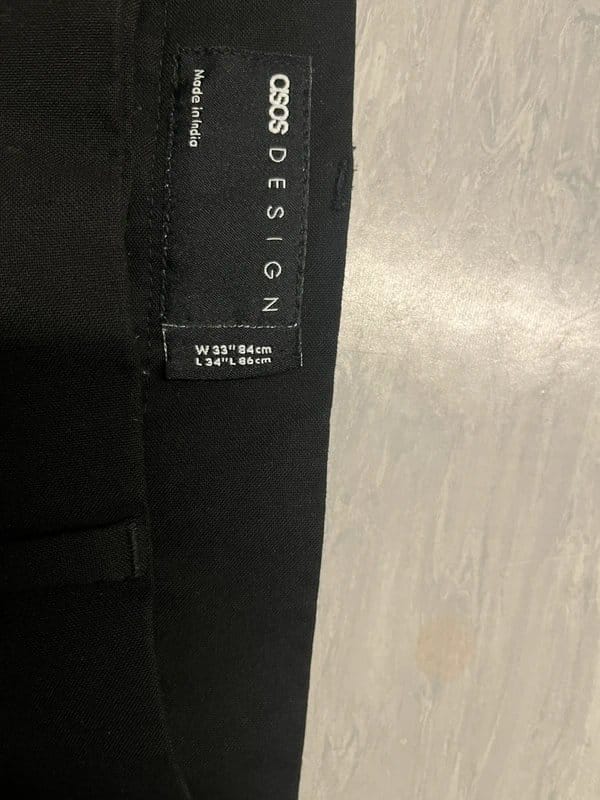 ASOS Black Skinny Smart/Suit Trousers W33 L34