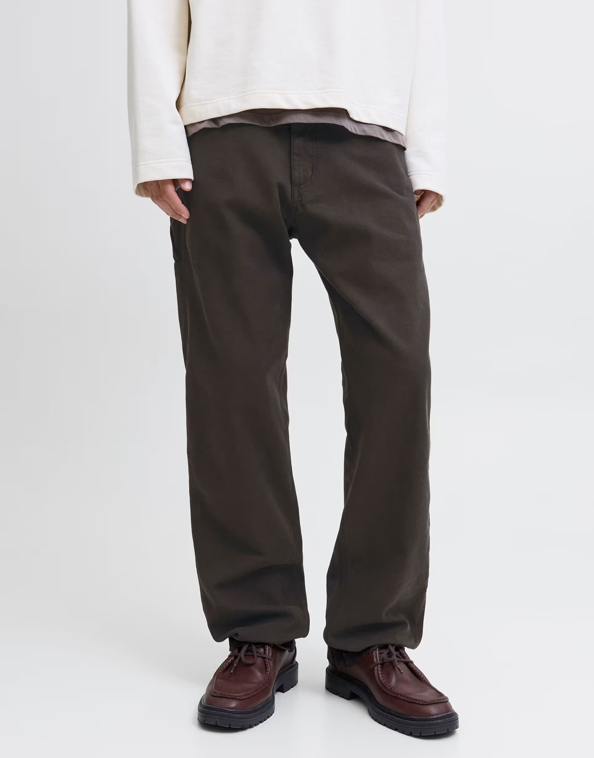 ASOS Jack & Jones Worker pants in walnut