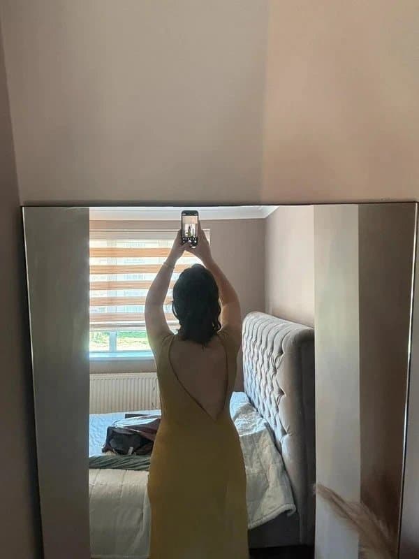 ASOS Design maxi dress gold