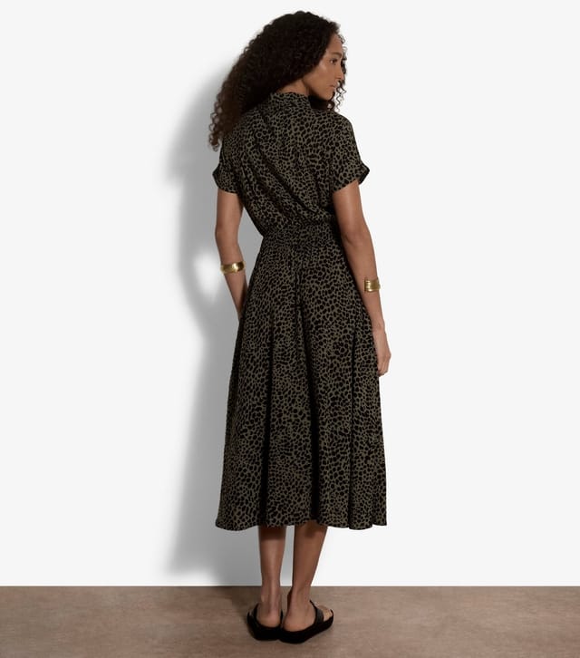 Apricot Women's Khaki Animal Print Shirt Midi Dress Apricot New Look - 3