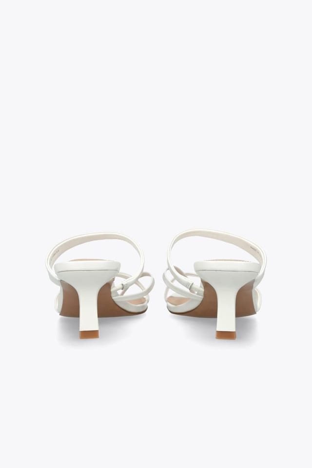 Steve Madden STEVE MADDEN Women's 'Ajay White' Leather Heels in White - 3
