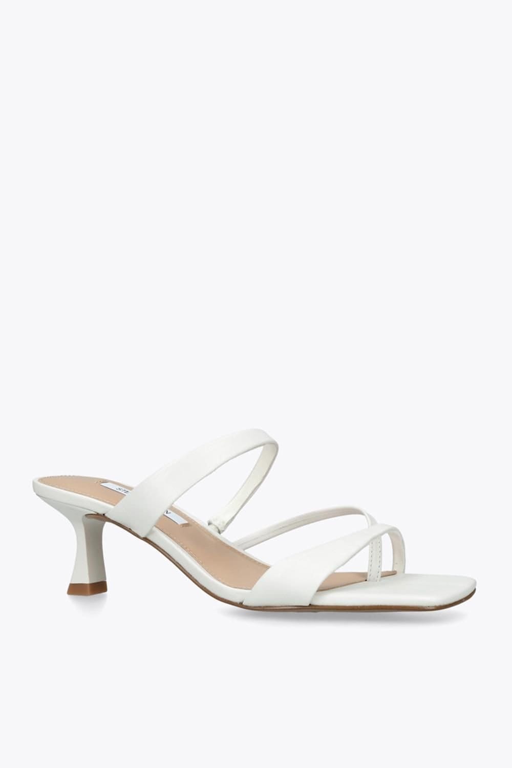 Steve Madden STEVE MADDEN Women's 'Ajay White' Leather Heels in White - 4