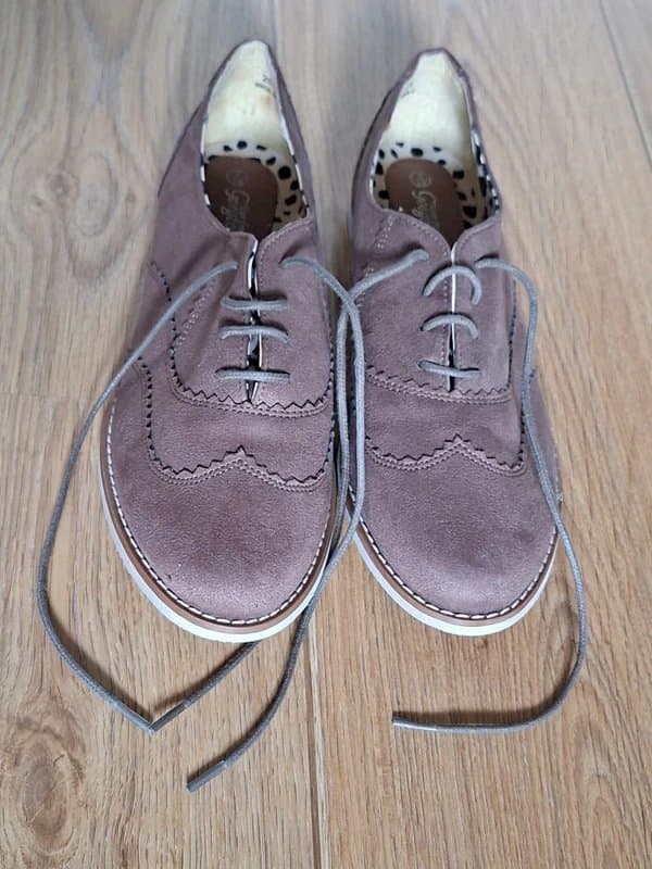 New Look New Look Brown Faux Suede Brogue Shoes