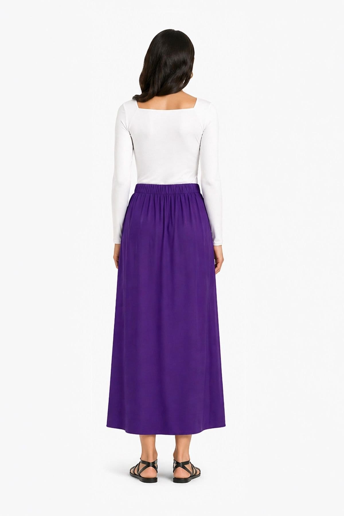 Kettlewell Kettlewell Women's Selena Satin Skirt in Grape - 4