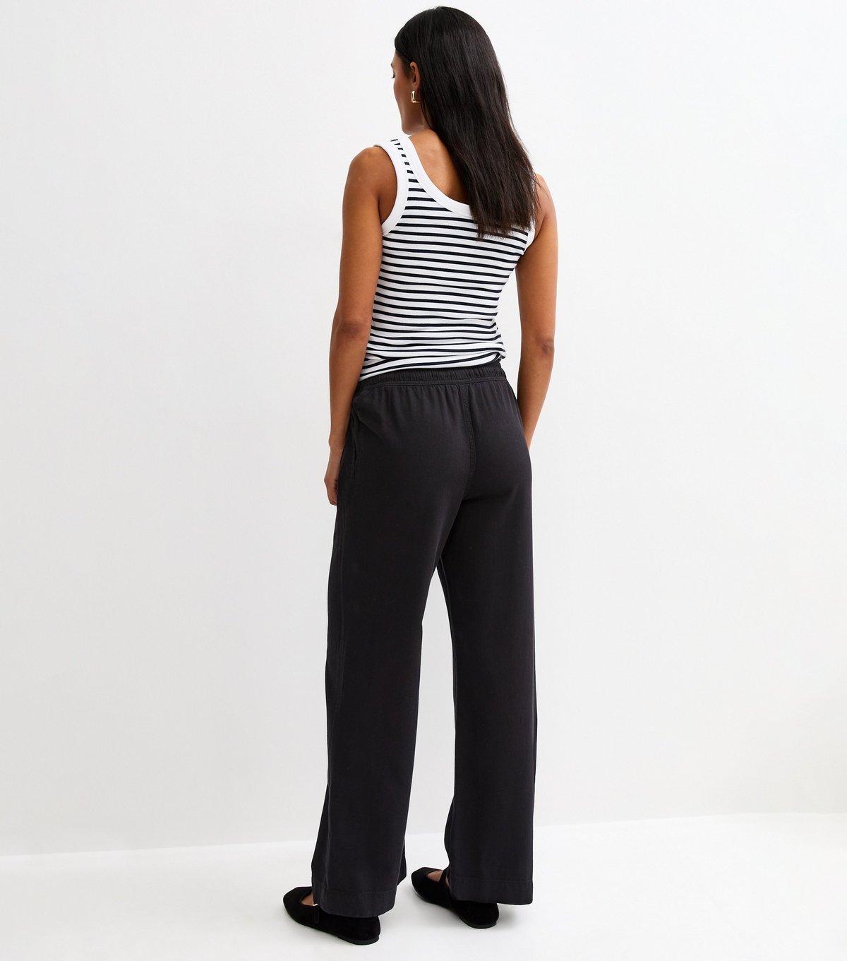 New Look Women's Maternity Black Over Bump Wide Leg Trousers New Look - 4