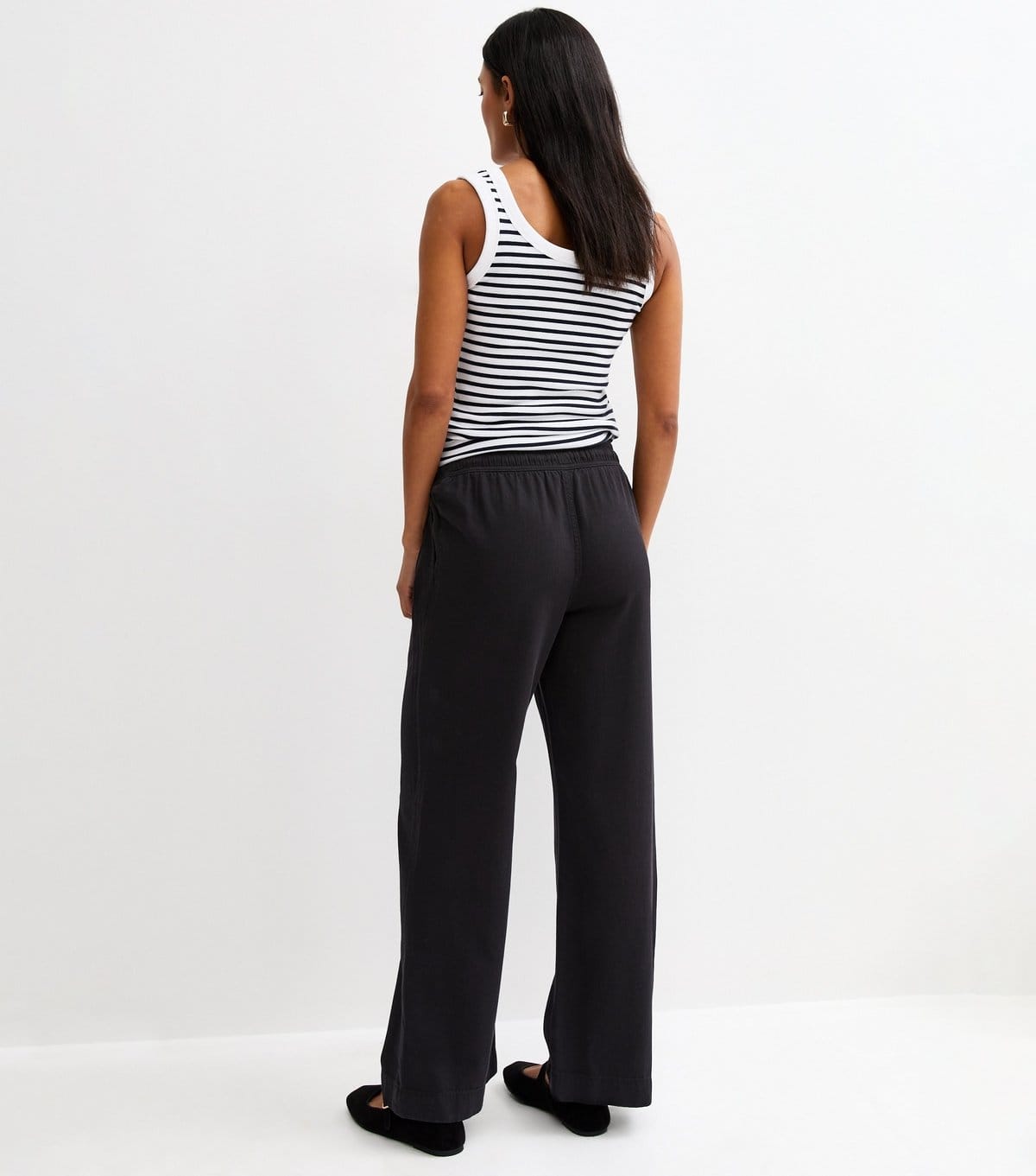 New Look Women's Maternity Black Over Bump Wide Leg Trousers New Look - 4