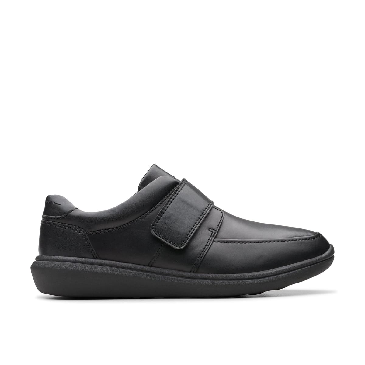 Clarks Clarks Men's Watchet Strap Black Leather Slip Ons - 1