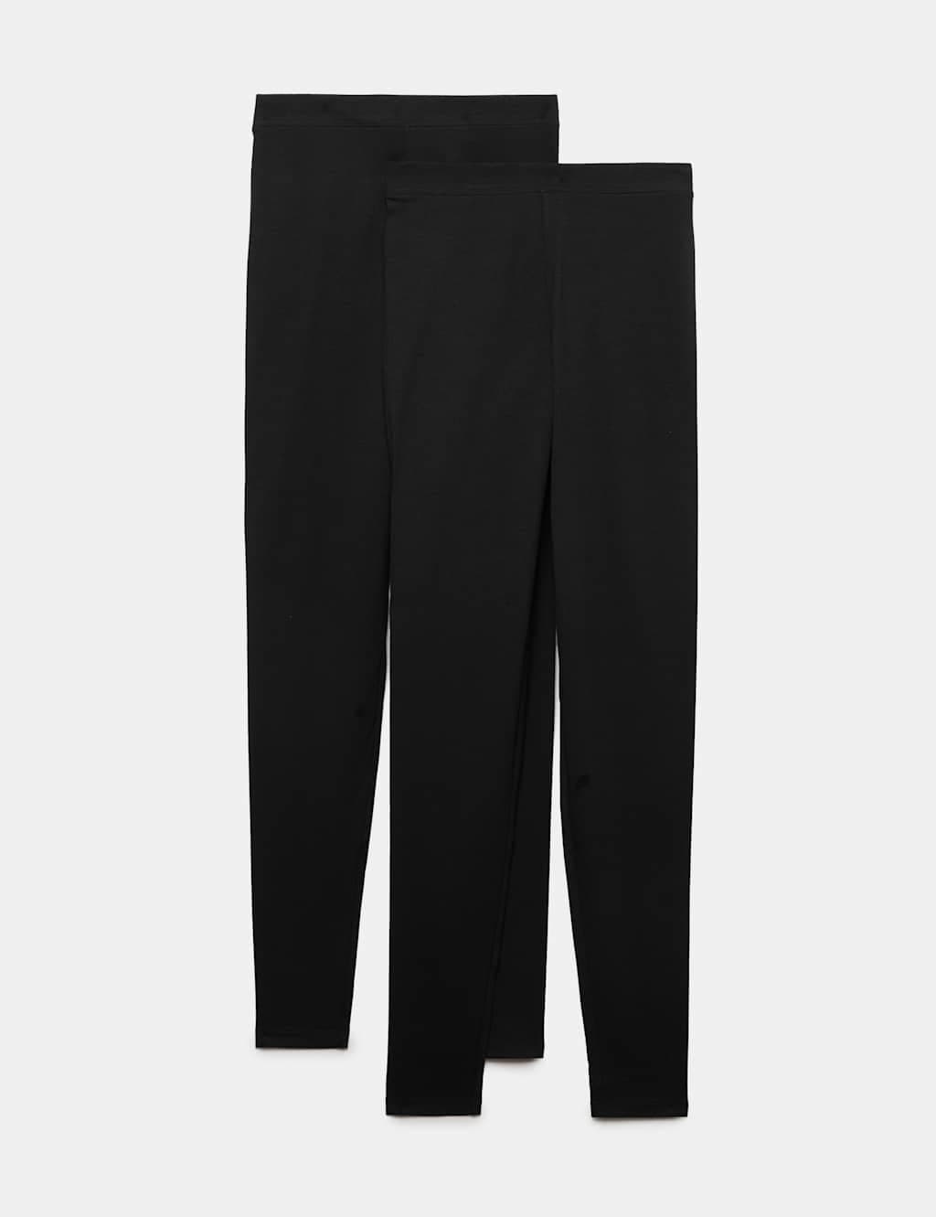 Marks & Spencer M&S 2 Pack High Waisted Leggings Black/Black