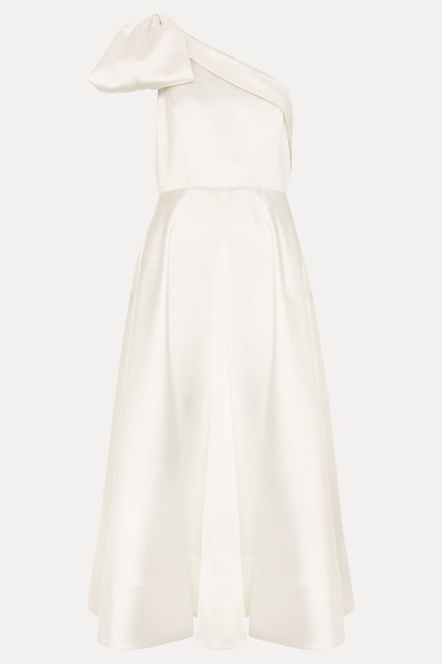 Phase Eight Phase Eight Women's Josephine Bow Midi Dress in Warm White - 2