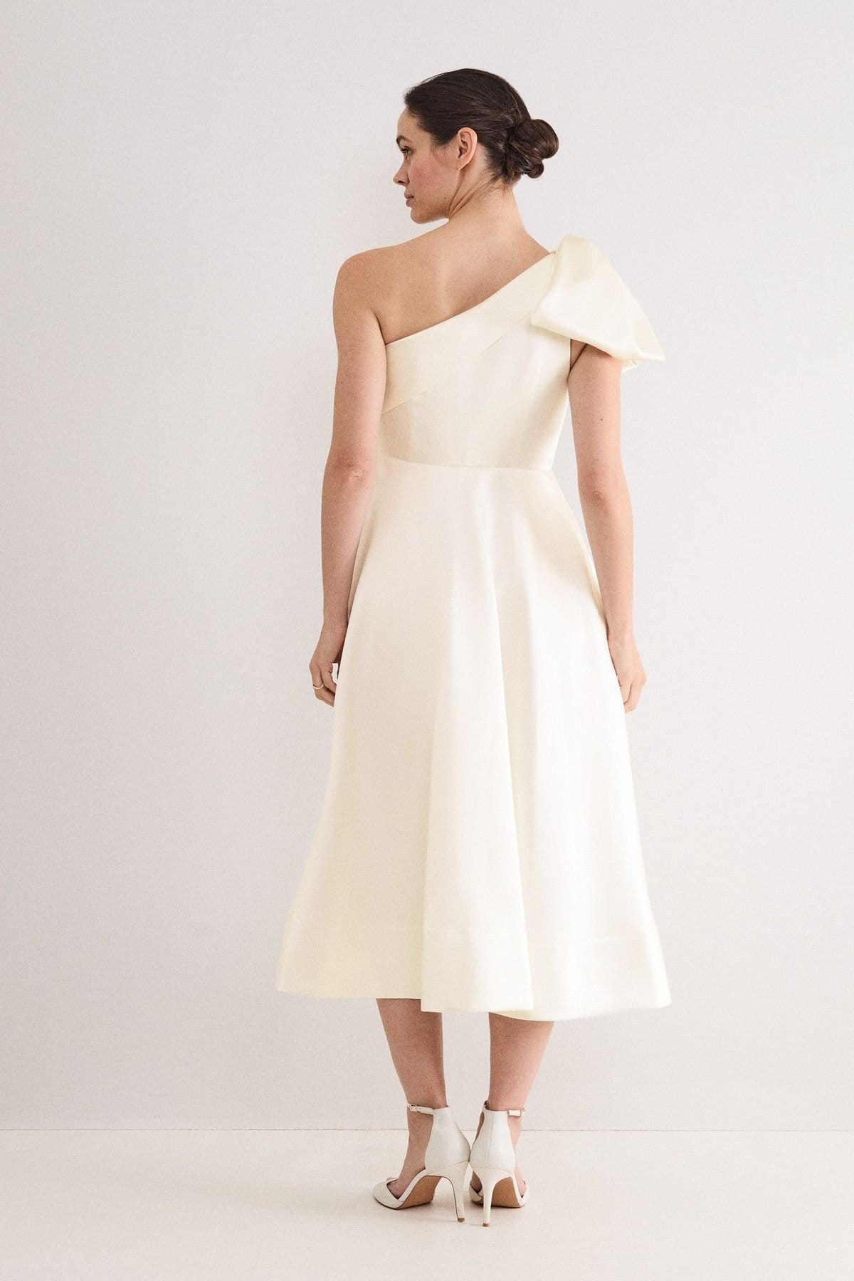 Phase Eight Phase Eight Women's Josephine Bow Midi Dress in Warm White - 4
